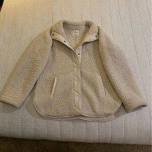 Abercrombie & Fitch Cream Sherpa Fleece